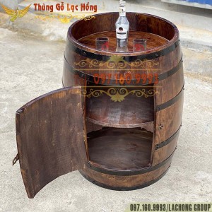 Decorative Wooden Barrel